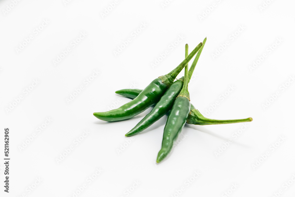 green pepper on a white background green pepper on a white background