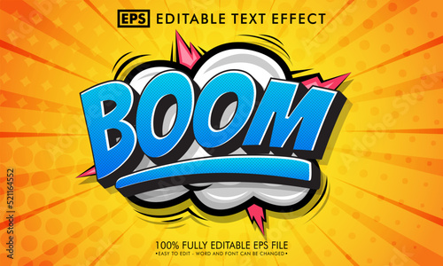 Boom comic cartoon editable text effect