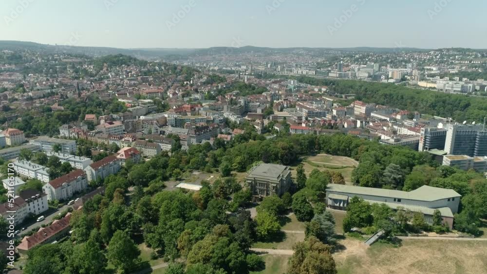 Aerial Stuttgart, Villa Berg, abandon city Villa, 360 flight, Townpark 4 Aerial Stuttgart, Villa Berg, abandon city Villa, 360 flight, Townpark 4