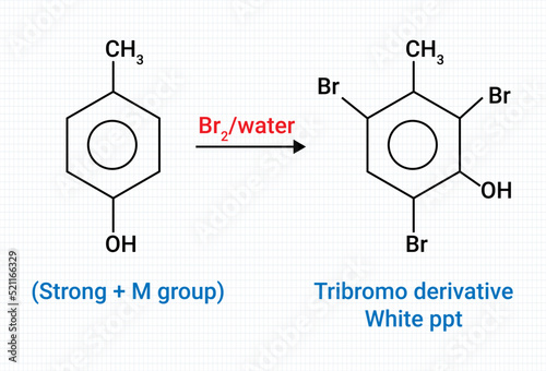 The structure of the compound that gives tribromo derivative on treatment with bromine water photo