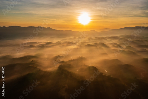 Sunrise over the mountains 