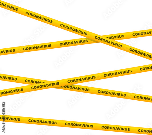 Coronavirus caution tape vector illustration 