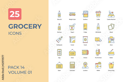 Grocery icons collection. Set contains such Icons as shopping, store, and more