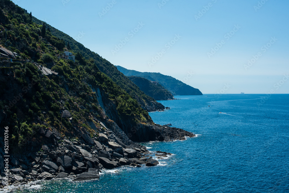 the coast of the Cinque Terre 