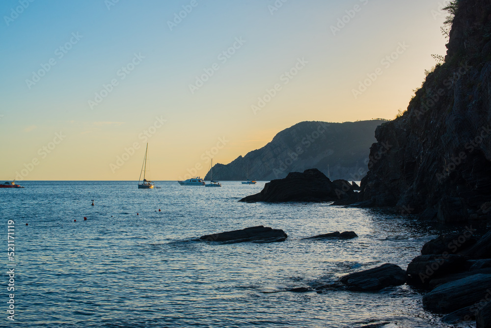 the coast of the Cinque Terre 
