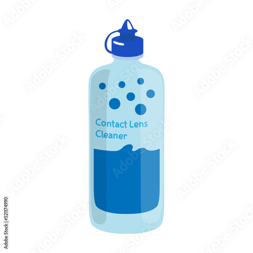contact lens cleaner for art craft vector illustration