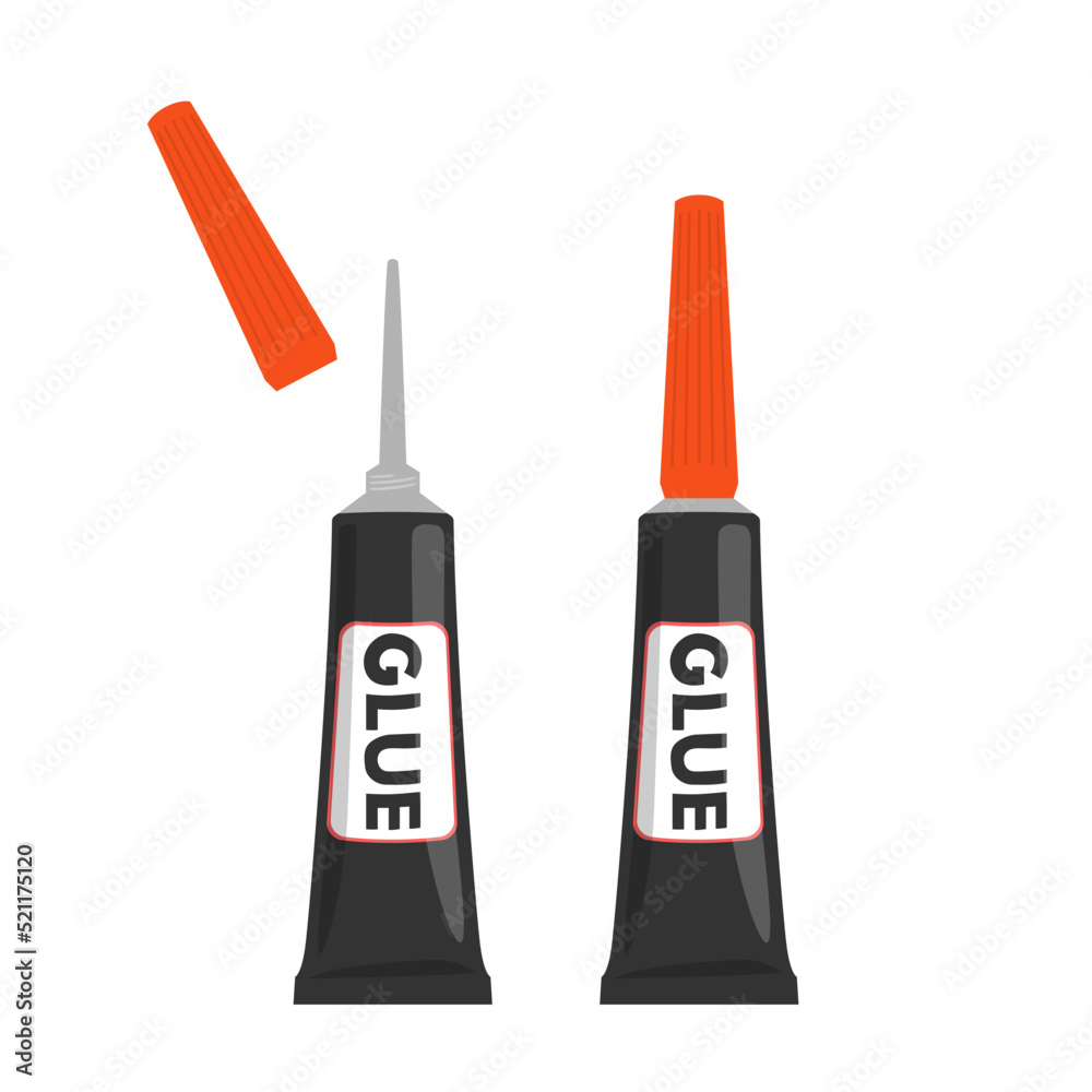 open close the lid black tube all purpose adhesive super hot glue vector illustration open close the lid black tube all purpose adhesive super hot glue vector illustration