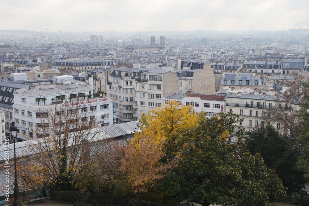 Panorama of Paris from Montpmartre hill	
