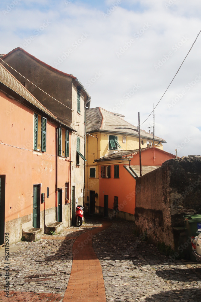 Old district in Genoa Granarolo, Italy
