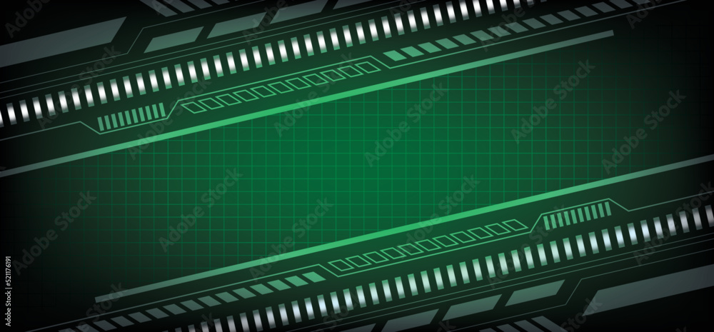 Electronic Vector Green Line Graphic