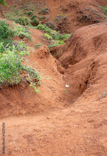 Wallpaper Mural Kokkinopilos (red clay), Preveza Greece, a unique geological phenomenon. Torontodigital.ca