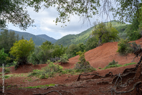 Wallpaper Mural Kokkinopilos (red clay), Preveza Greece, a unique geological phenomenon. Torontodigital.ca