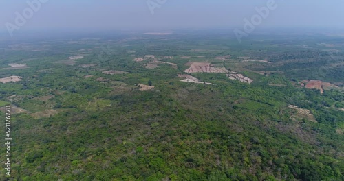 Aerial shot around Phnom Suntuk, Kampong Thom. photo