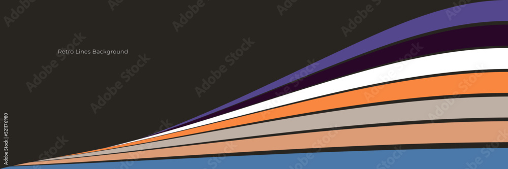 Abstract 1970's background design in simple retro style with stripes. Vector illustration. Abstract 1970's background design in simple retro style with stripes. Vector illustration.