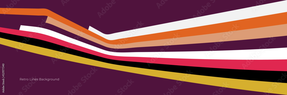 Futuristic 1970's background design in abstract retro style with colorful lines. Vector illustration. Futuristic 1970's background design in abstract retro style with colorful lines. Vector illustration.