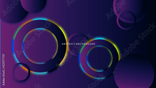 Purple paper waves abstract banner design. Elegant wavy vector background