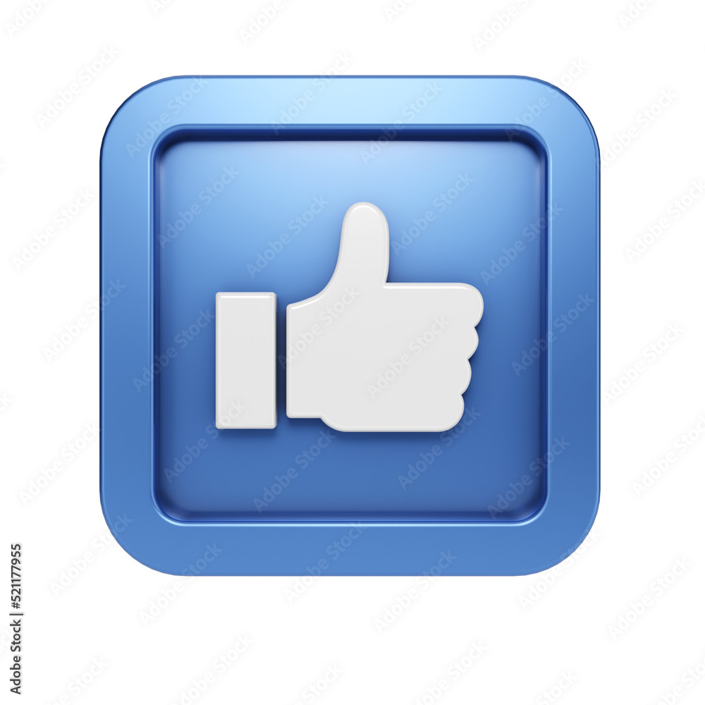 Love and Like Social Media UI 3D Icon Love and Like Social Media UI 3D Icon