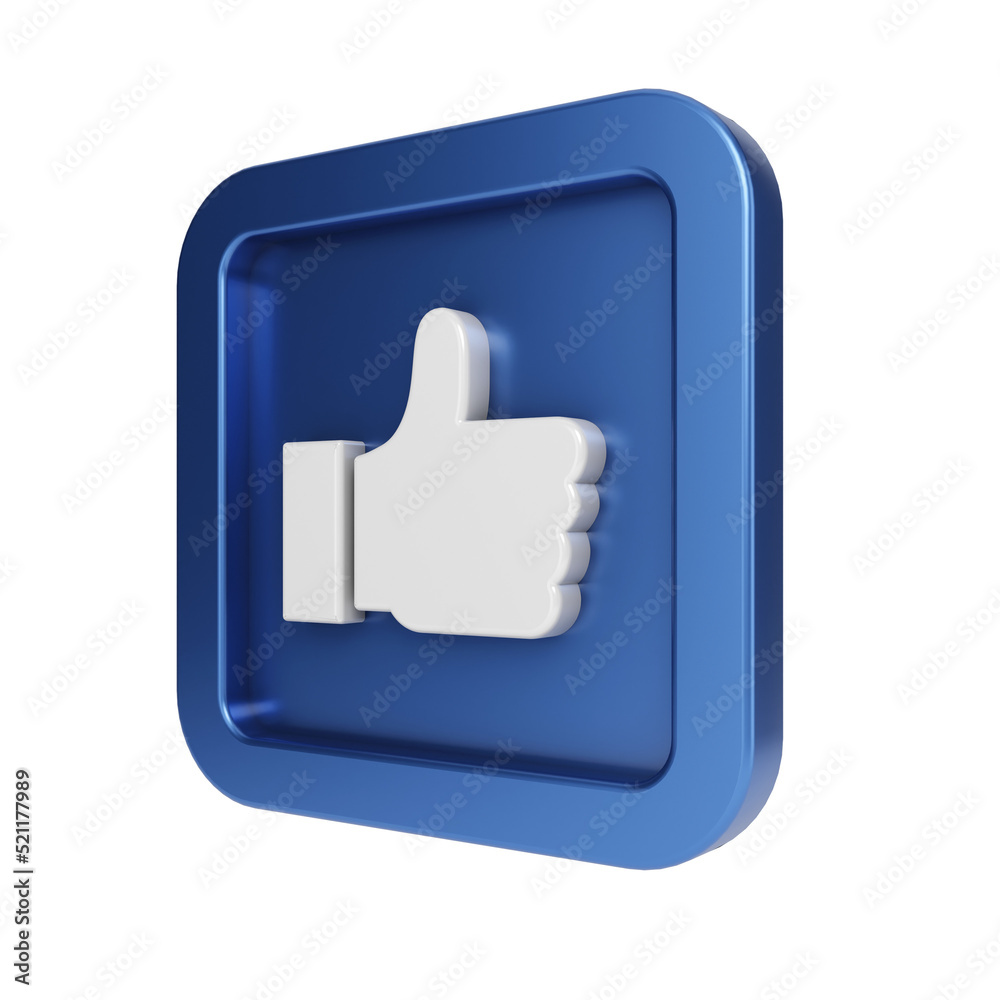 Love and Like Social Media UI 3D Icon Love and Like Social Media UI 3D Icon