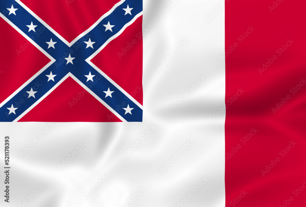 Illustration waving Confederate flag symbol Illustration waving Confederate flag symbol