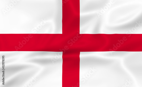 Illustration waving England flag symbol