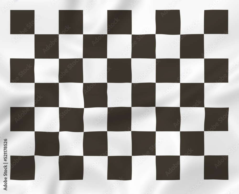 Illustration waving start flag fabric Illustration waving start flag fabric