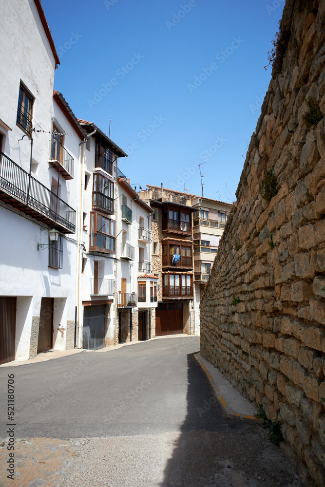 Medieval street of Morella, Castellon, Spain