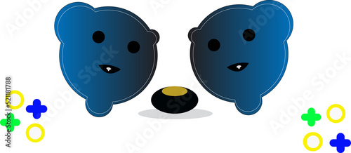 Bounce with Ellipse Tool Dark Blue Color