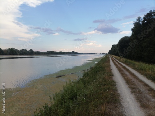 sunset over the river