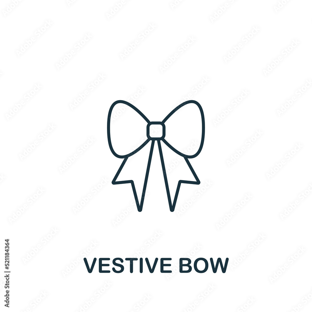 Vestive Bow icon. Monochrome simple icon for templates, web design and infographics