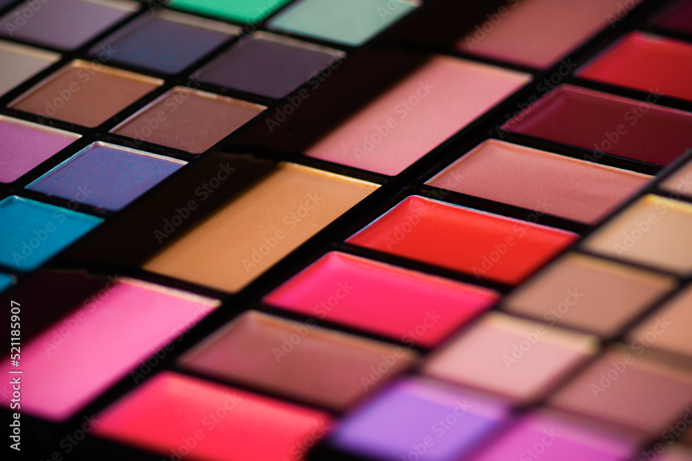 Close up of a make-up set Close up of a make-up set