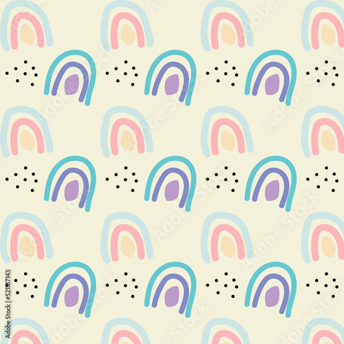 Seamless pattern rainbow, for baby print, wallpaper, textile
