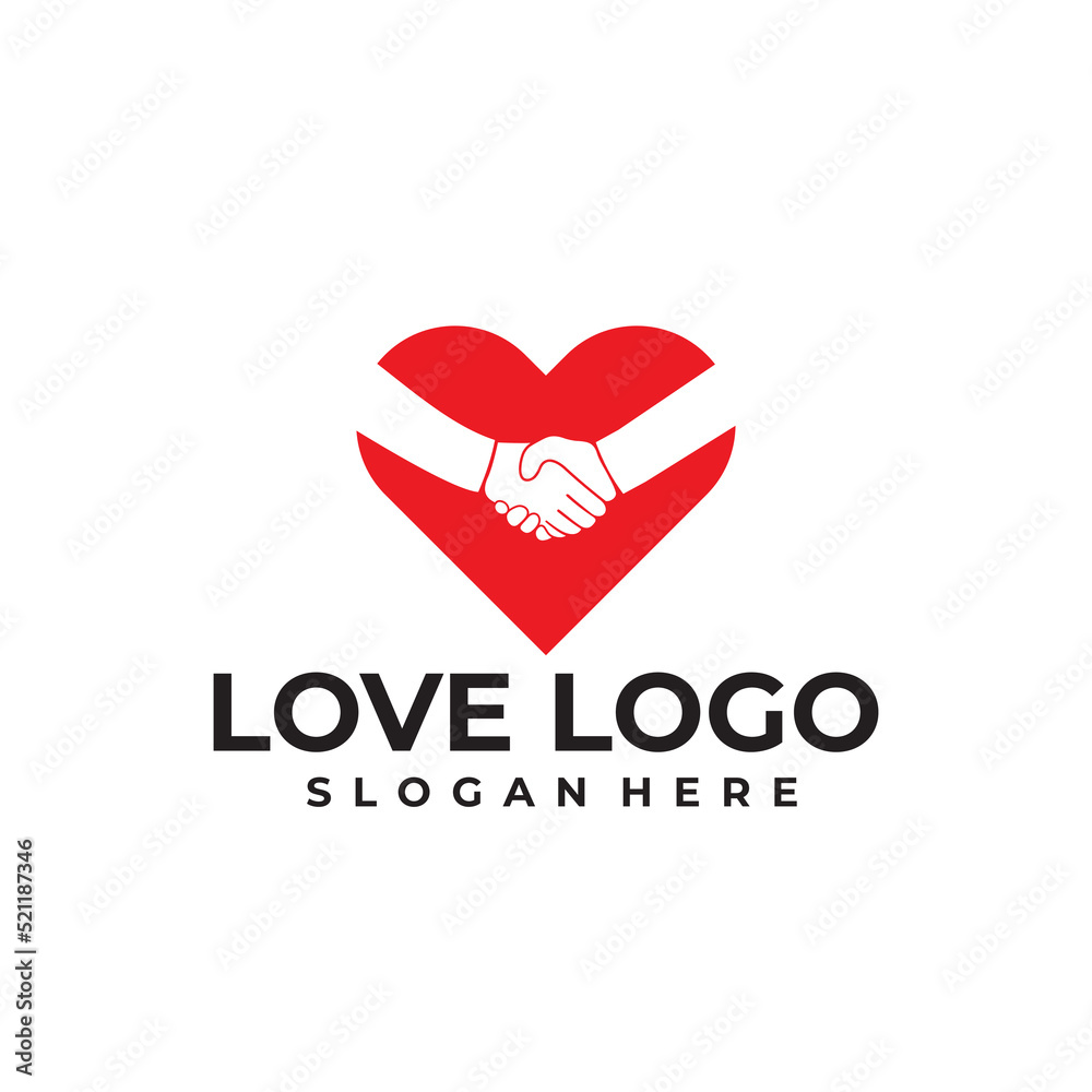 love care logo vector design template