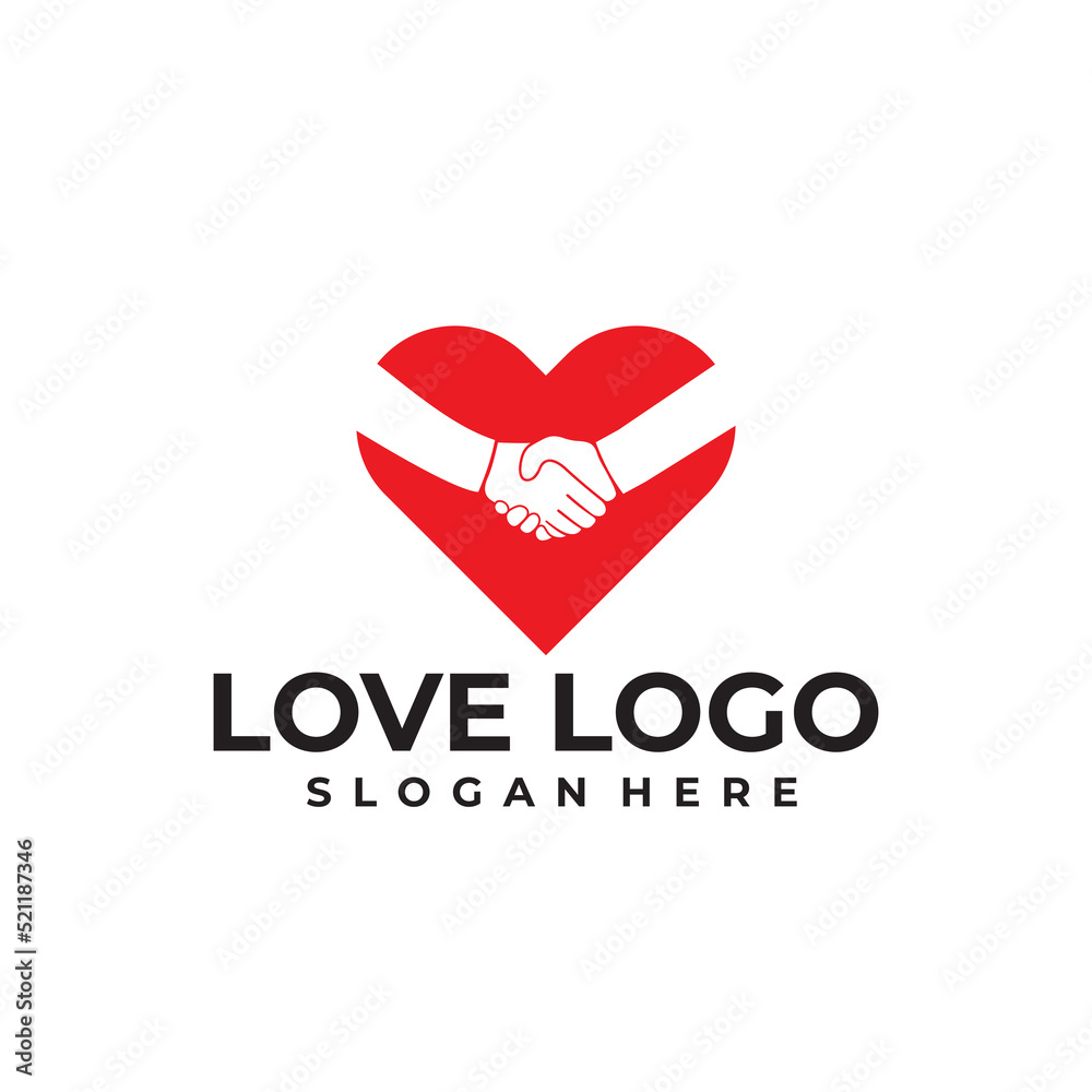 love care logo vector design template love care logo vector design template