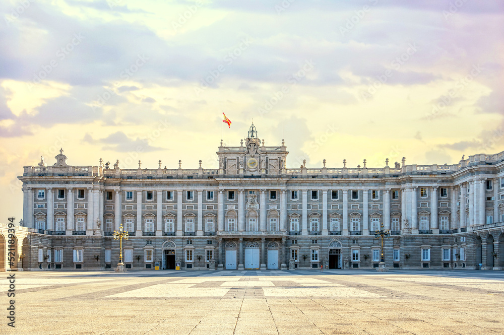 Royal Palace exterior in Barcelona, Spain