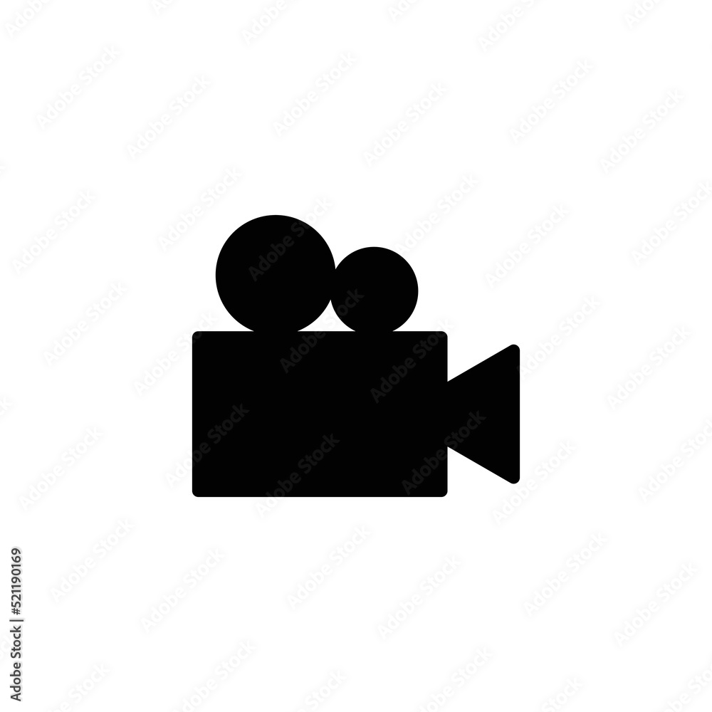 Movie Icon, Video Sign, Film Icon Sign Vector Isolated on White Artboard Movie Icon, Video Sign, Film Icon Sign Vector Isolated on White Artboard
