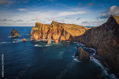 The peninsula St. Lawrence or Ponta de Sao Lourenco in the north-east of Madeira, viewpoint Miradouro da Ponta do Rosto, Portugal. October 2021