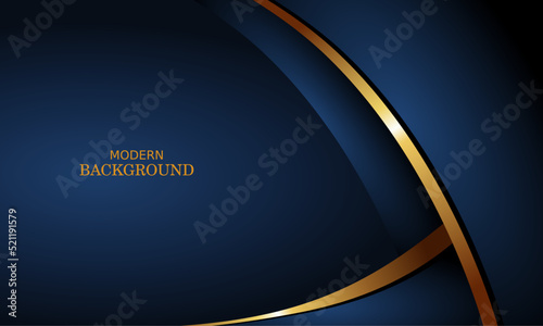 dark blue luxury premium background and gold line.