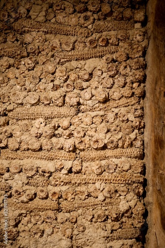 Mur en épis de maïs - ancien vieux construction batiment