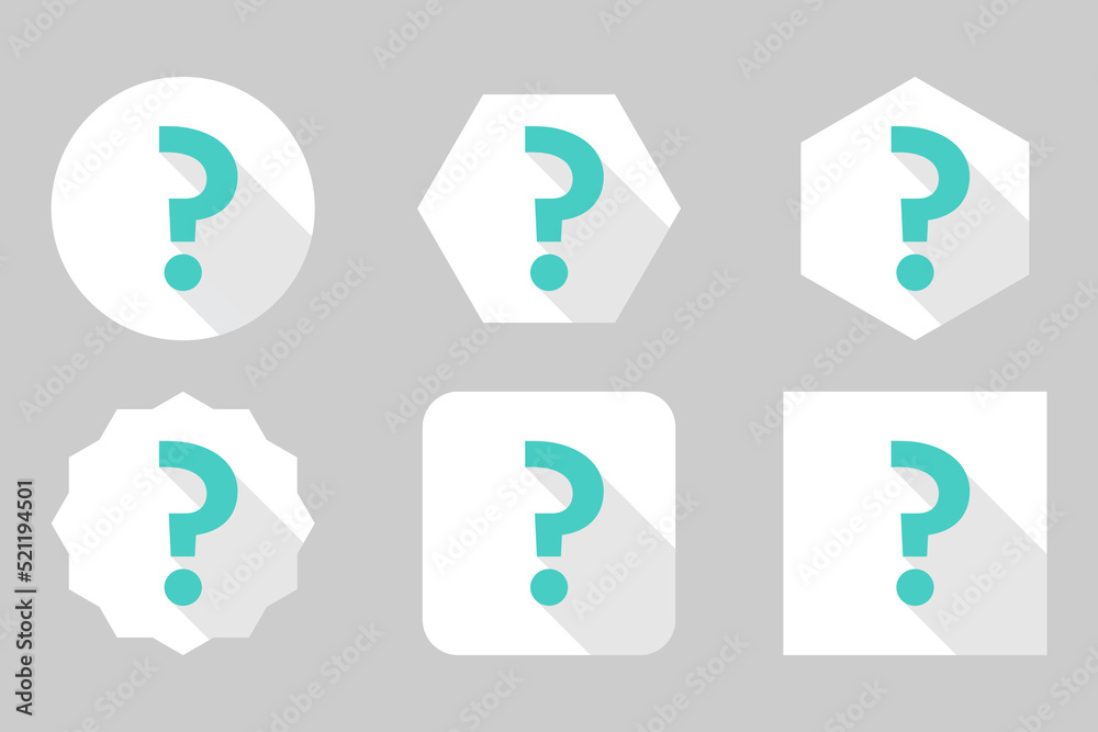 Question mark, FAQ sign, Help symbol, vector mark symbols light blue style. Question mark Icon Set.