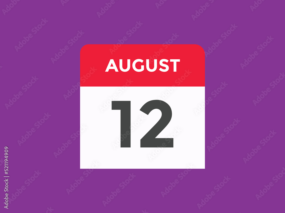 august 12 Calendar icon Design. Calendar Date 12th august. Calendar template
august 12 Calendar icon Design. Calendar Date 12th august. Calendar template