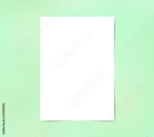 Blank Isolated White Poster Page Mockup Template Business Presentation Illustration