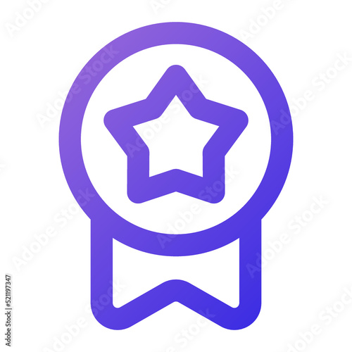 badge icon outline gradient style