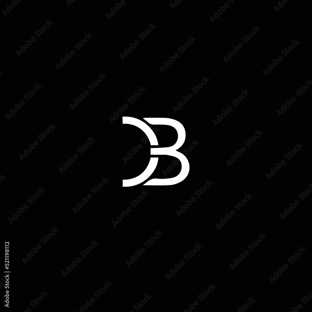 DB DB Logo Design, Creative Minimal Letter DB DB Monogram
 - obrazy, fototapety, plakaty 