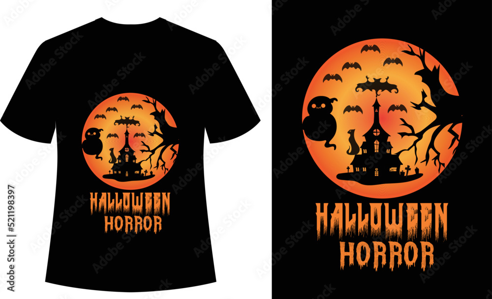 Halloween Horror Vintage and Retro, print ready, vector, horror, spooky, tshirt design