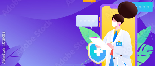 Doctor epidemic prevention and anti epidemic flat vector concept operation illustration
