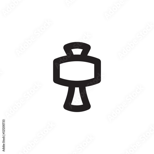 Simple lucky hummer icon, Vector outline icon on white background.