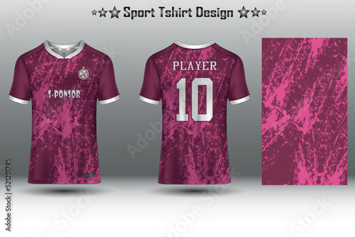 Football jersey mockup, soccer jersey mockup, cycling jersey mockup and sport jersey mockup with abstract geometric pattern Free Vector