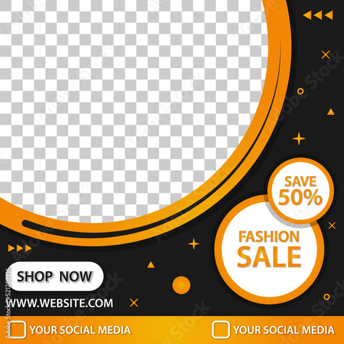 fashion sale template banners with space for your picture. suitable for Digital Marketing. Fashion Brand Promotion. Story. Streaming. Vector Illustration.