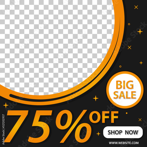 editable big sale template banners with space for your picture. suitable for Digital Marketing. Fashion Brand Promotion. Story. Streaming. Vector Illustration.