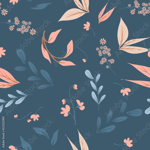 Trendy Floral Seamless Pattern. Spring collection for fashion and print. 